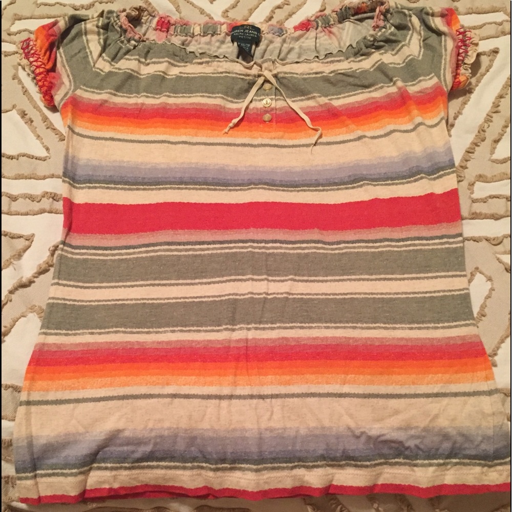 flattering and colorful ralph lauren top
